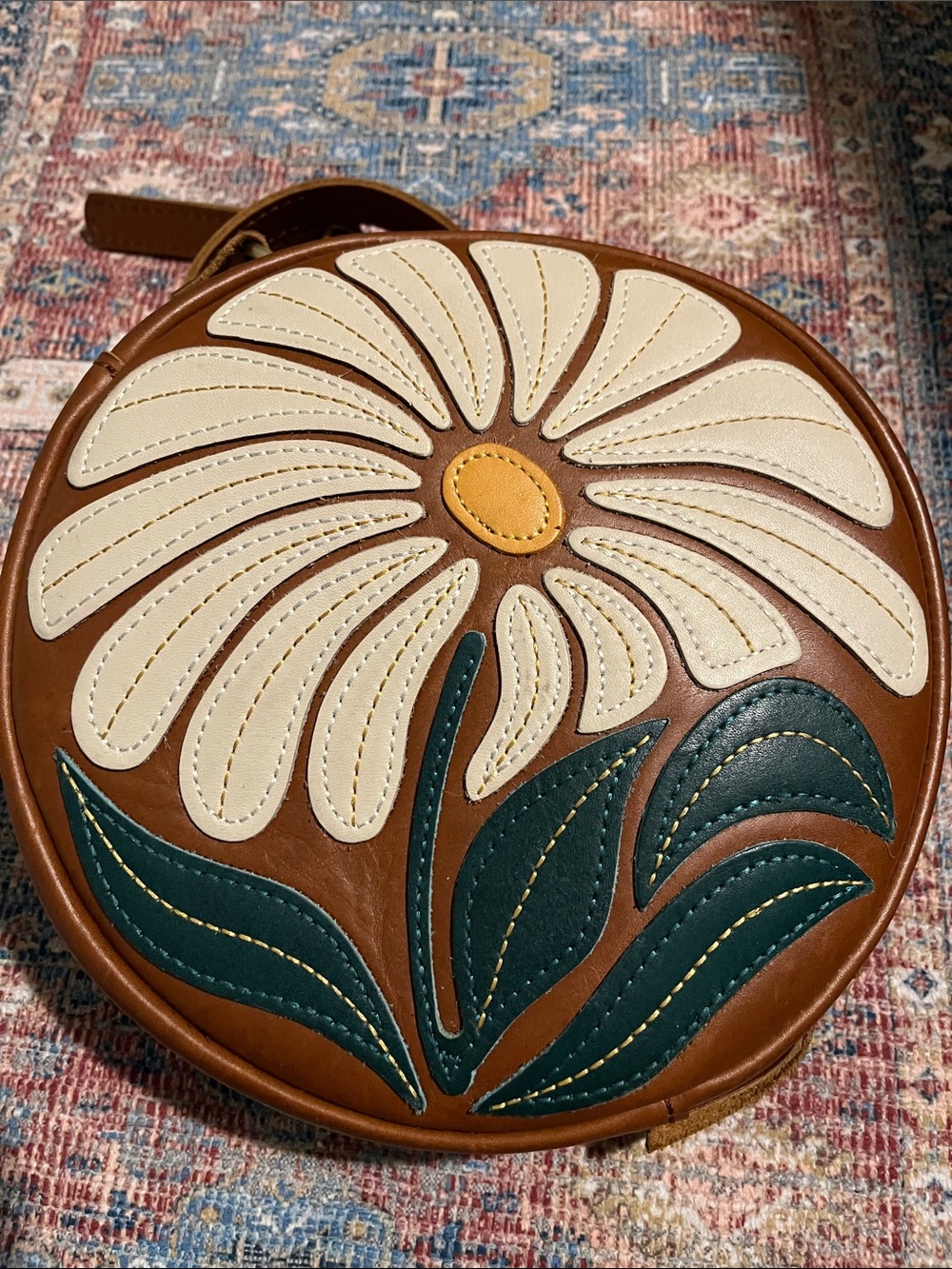Portland Wildflower Circle Large Crossbody bag - Picture 2 of 8